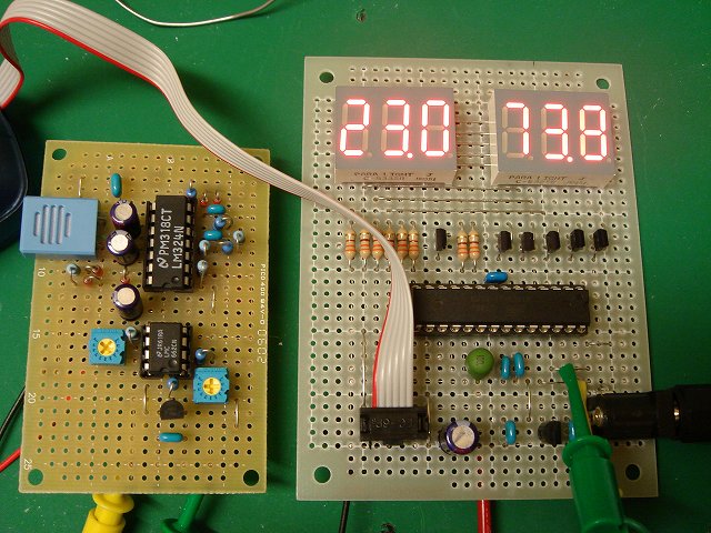 AVR温度計・湿度計2