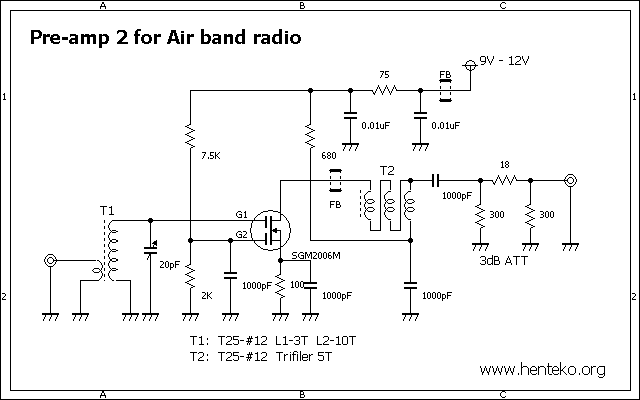 SGM2006Mエアバンドプリアンプ回路図