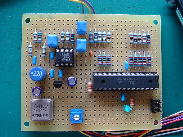 AVR-DDS低周波発振器基板表