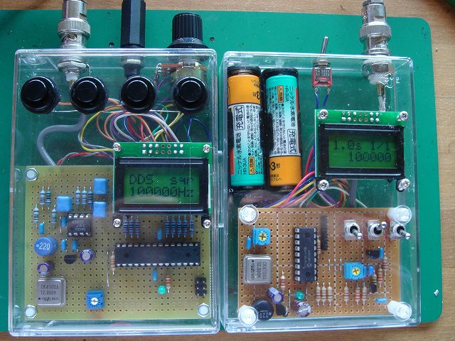 AVR-DDS低周波発振器とPIC周波数カウンター