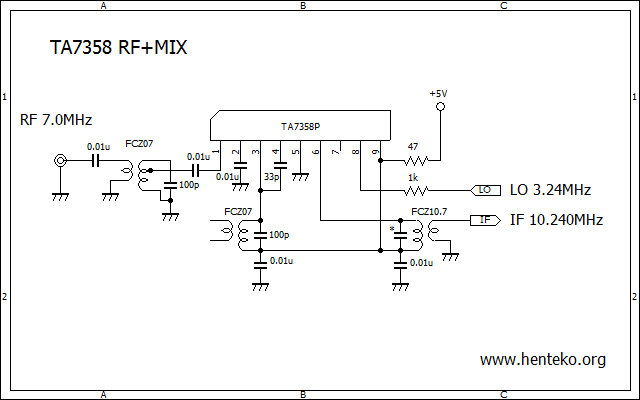 TA7358ミキサー回路図