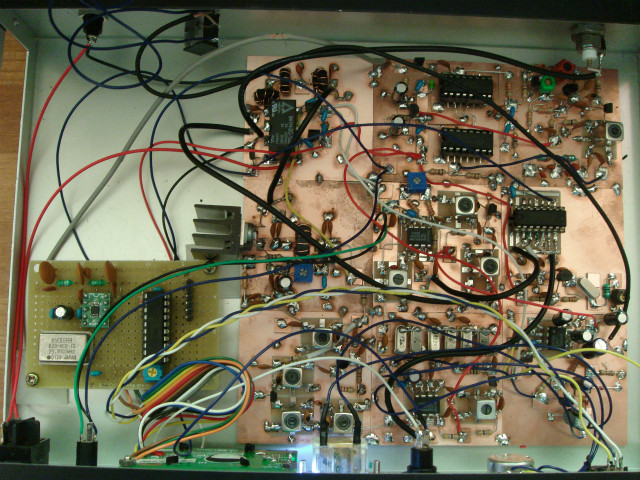 50MHz-QRP-SSBトランシーバー内部