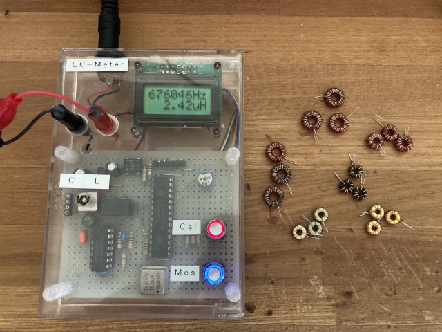 自作LCメーターでのインダクタンス測定