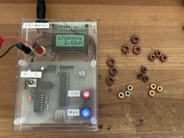 LCメーターによるトロイダルコイルのインダクタンス測定