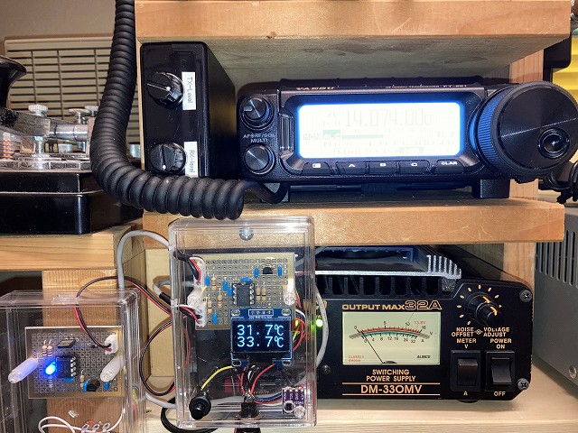 MCP9700AとSHT31を使った温度計