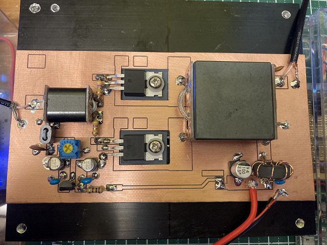 IRF510 プッシュプル RFリニアアンプ