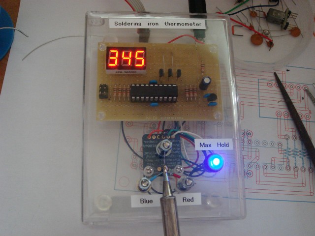 K型熱電対を使用したハンダこて温度計の製作