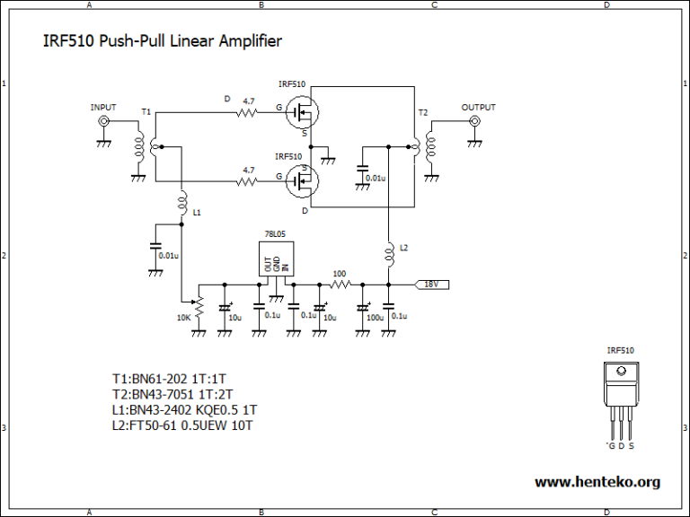 IRF510を使ったHFリニアアンプの試作 | henteko.org