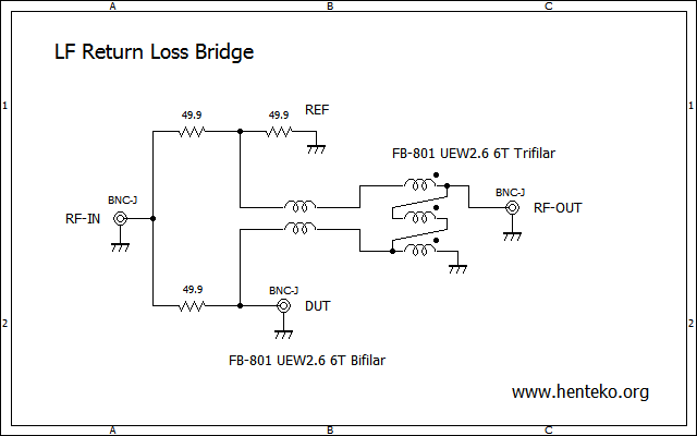LF対応リターンロスブリッジ回路図