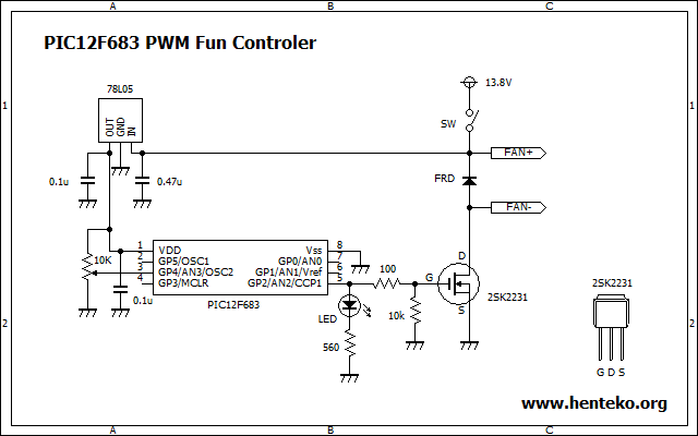 PWMファンコントローラー回路図
