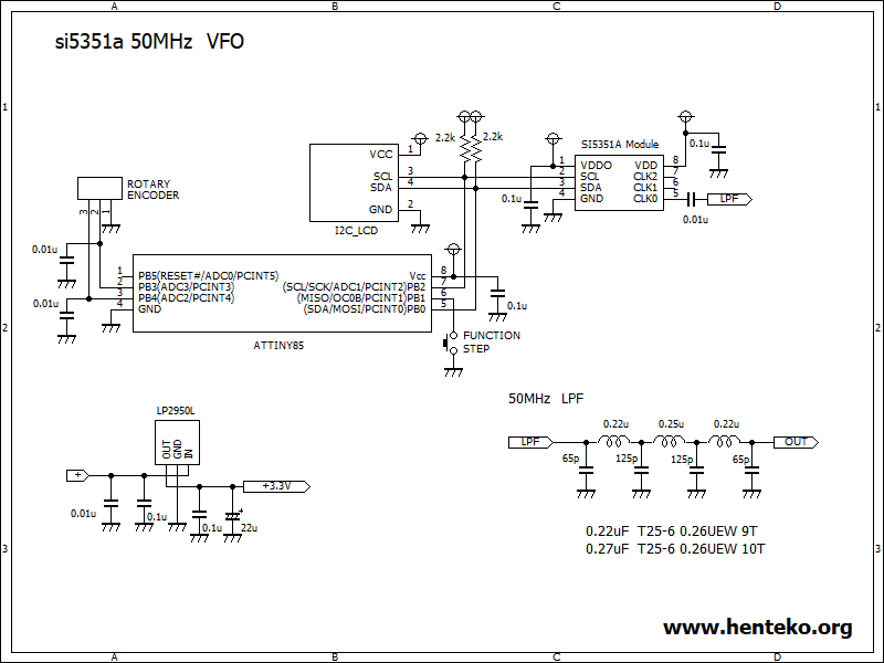 si5351a 50MHz-VFO回路図