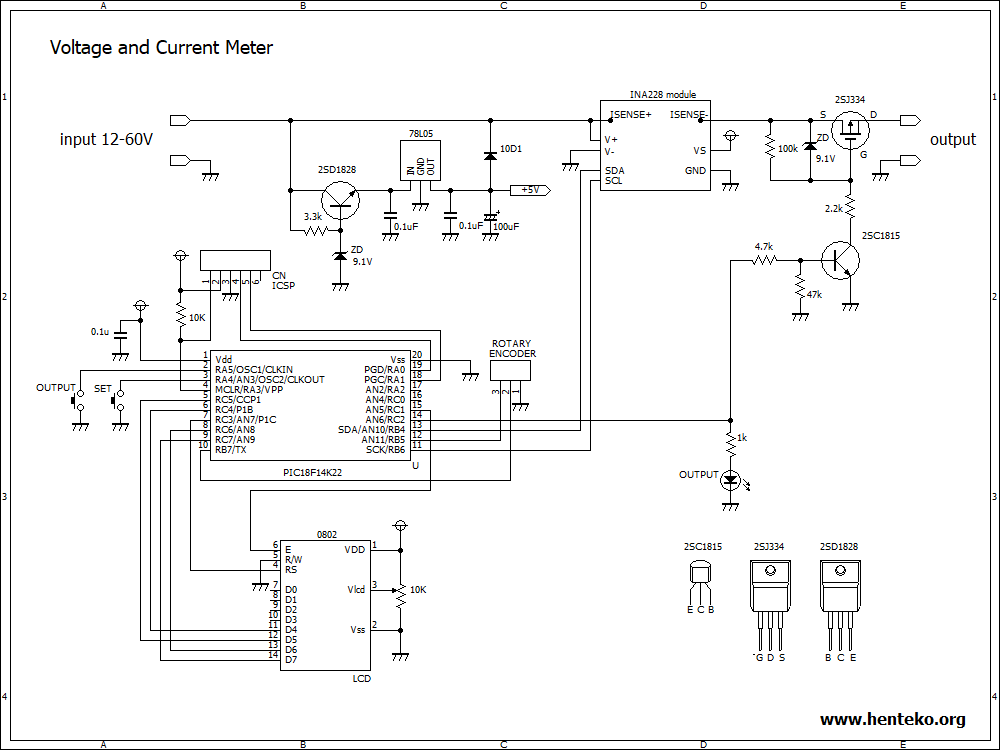 INA228電圧・電流モニター回路図