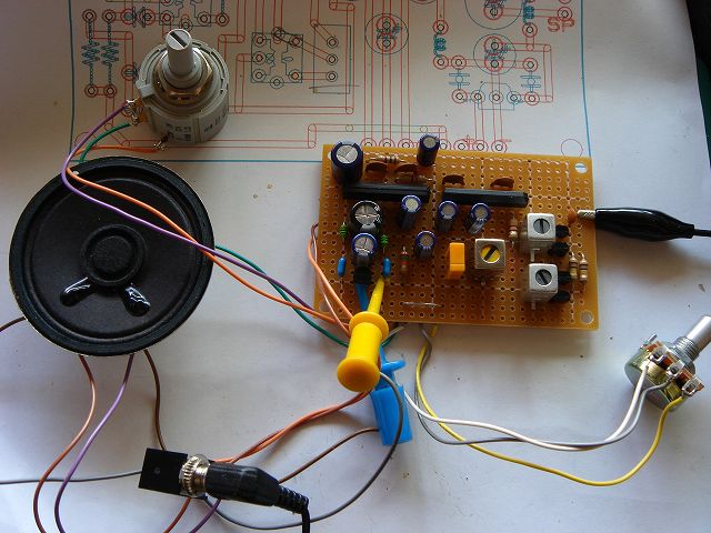 スーパーヘテロダイン短波ラジオ動作確認