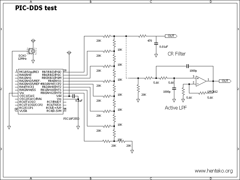 PIC-DDSテスト回路図