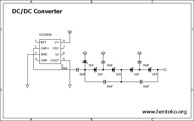 スイッチドキャパシタICチャージポンプ式DC-DCコンバーター