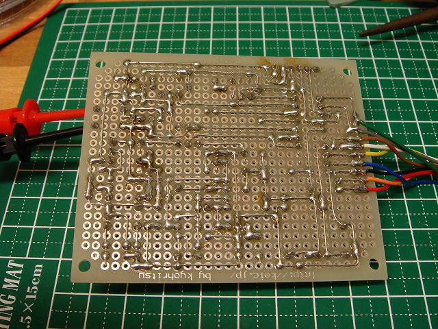 PIC18F周波数カウンター基板裏